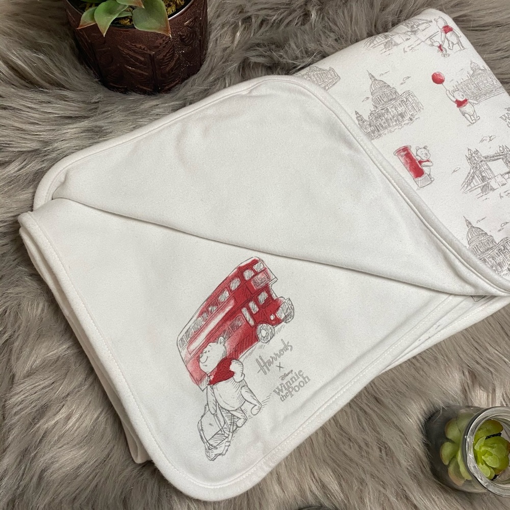 Harrods Winnie The Pooh London Blanket